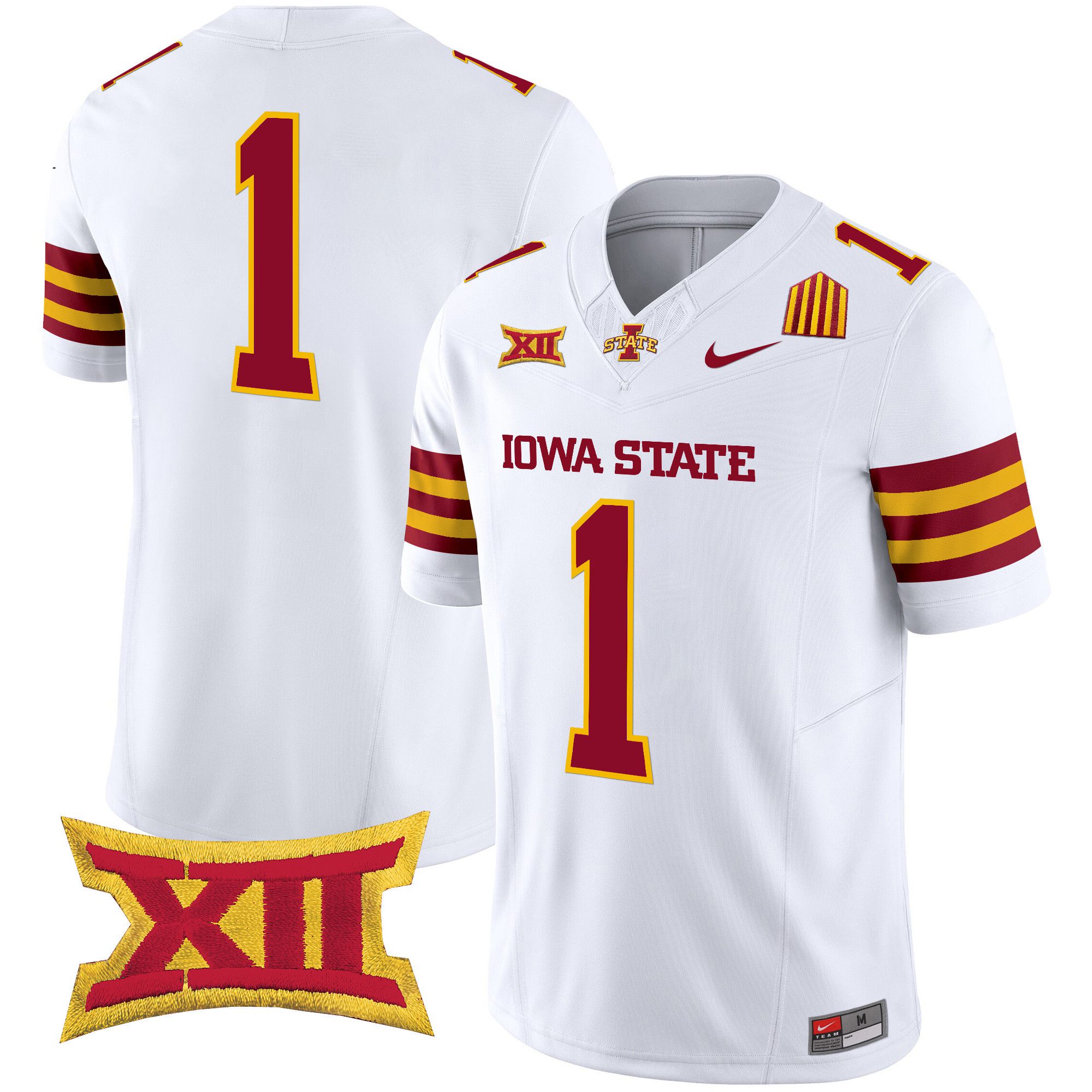 Men Iowa State Cyclones #1 No Name White Nike 2024 Vapor Limited NCAA Jersey